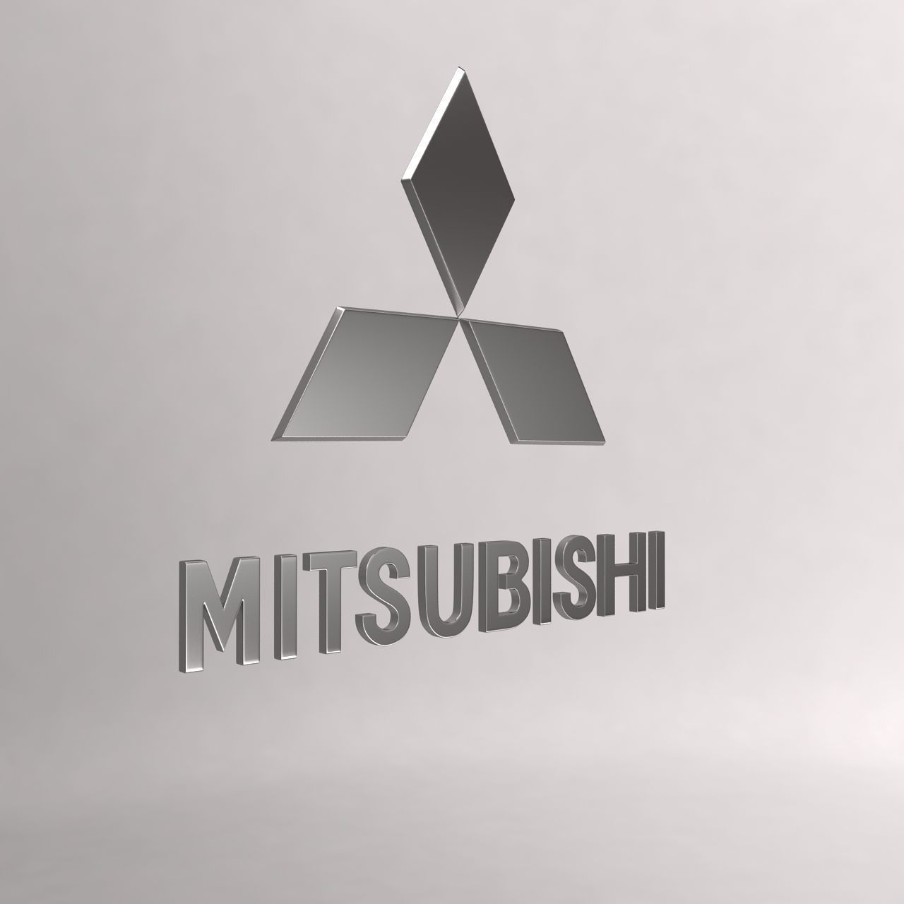 Mitsubishi car logo keychain 3d model 3D model CGTrader
