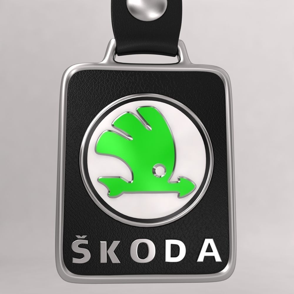 Skoda car logo keychain 3d model type 2 3D model CGTrader