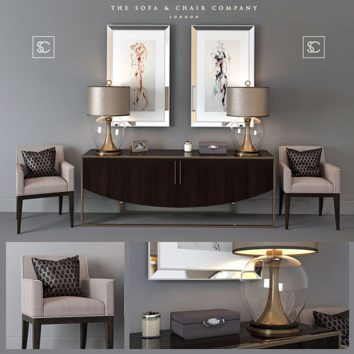 Set Of Furniture The Sofa And Chair Company 1 Model
