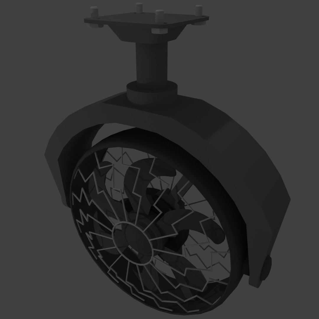 Public place fan 01 3D model