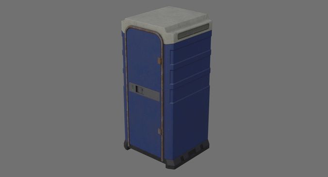 Portable Toilet 2B Low-poly 3D model