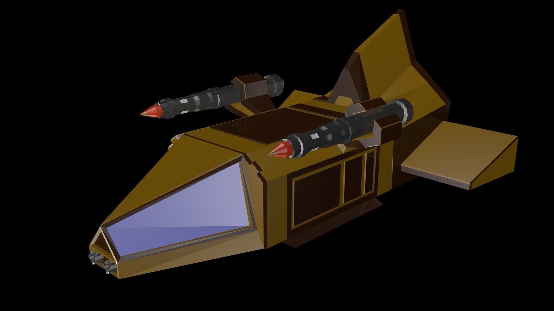 Low poly spaceship