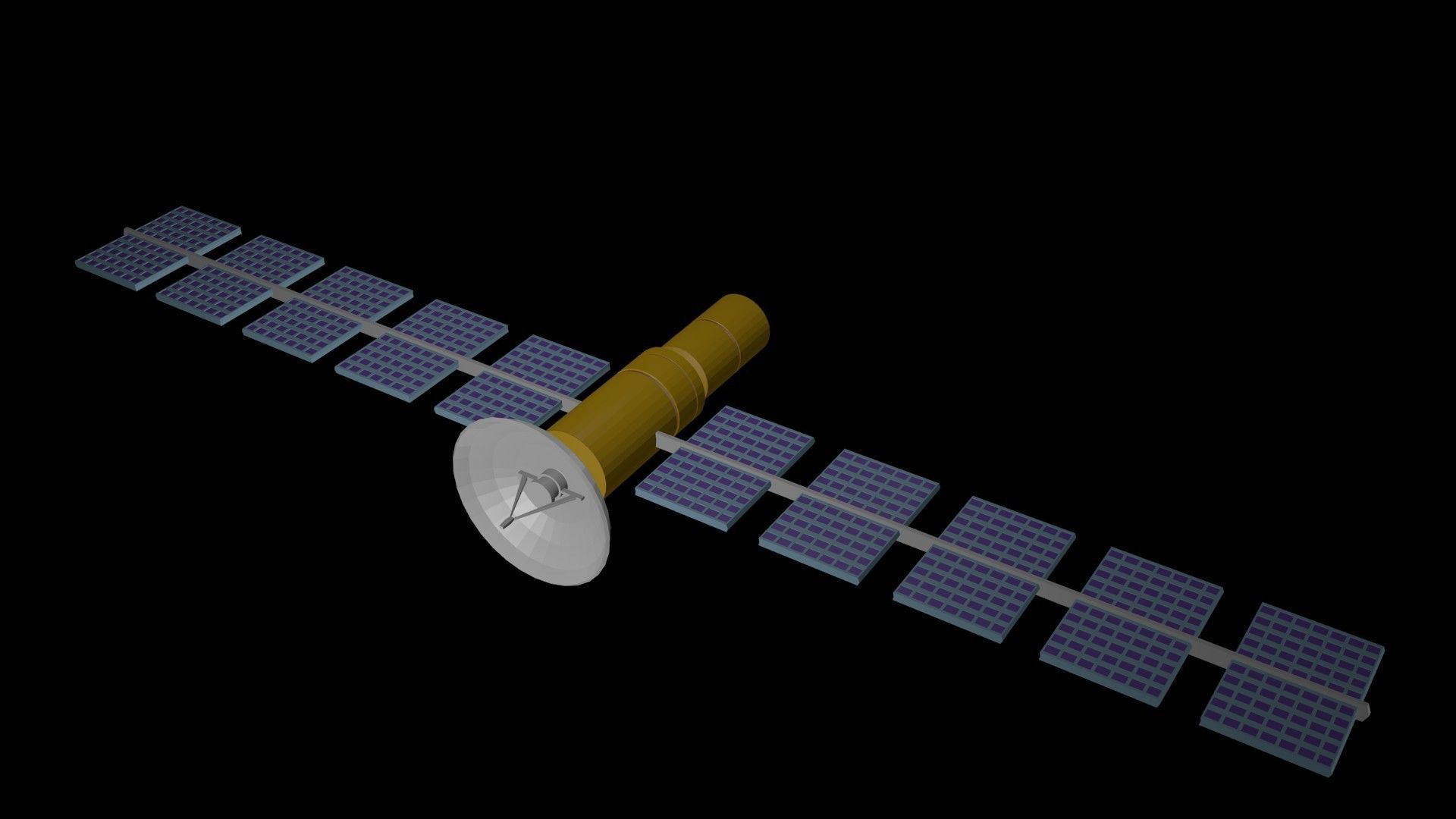 Low poly satellite 4