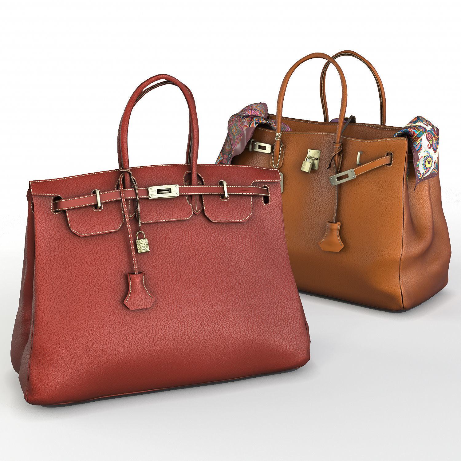 Hermes Birkin Bag 3D model | CGTrader