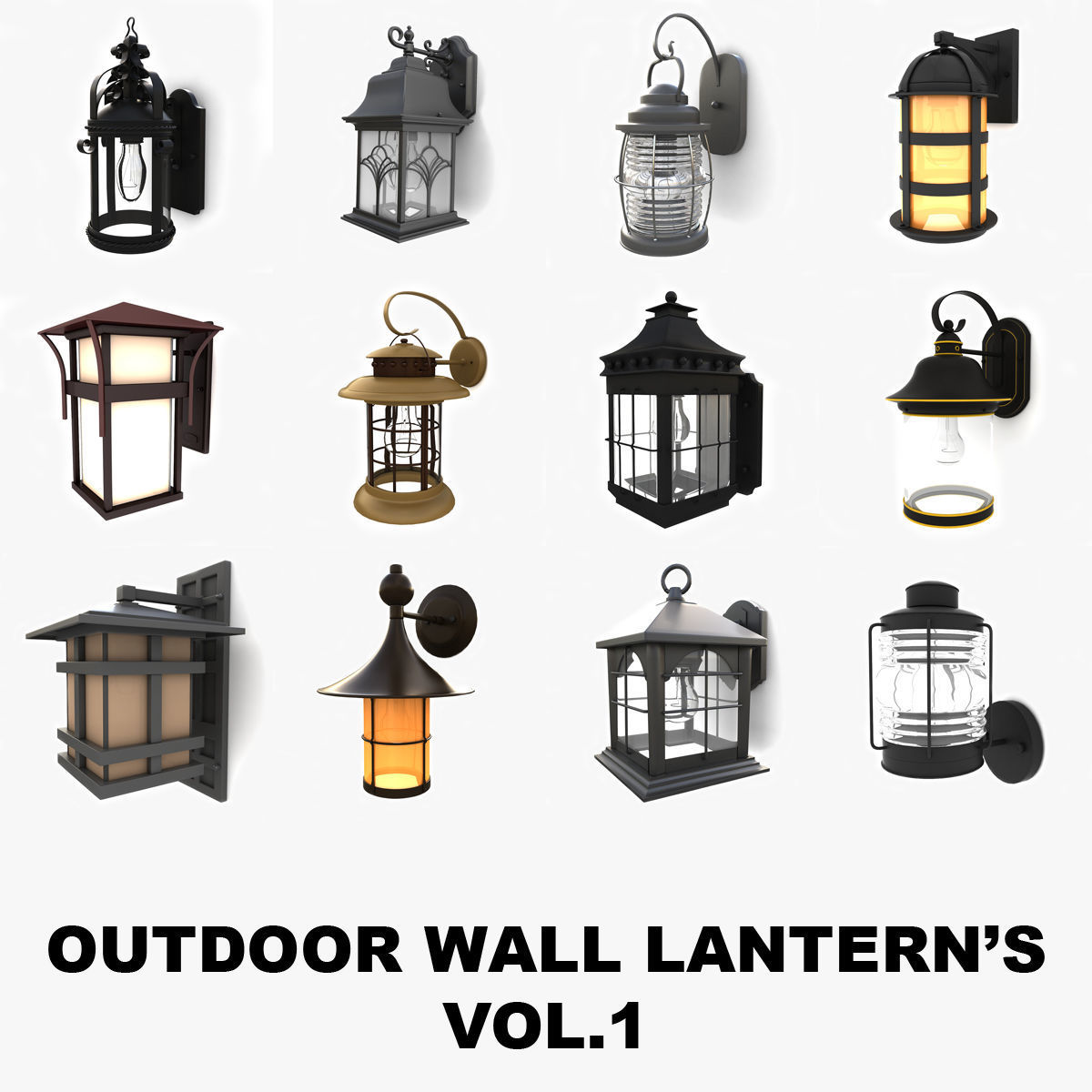 Outdoor wall lanterns collection 1