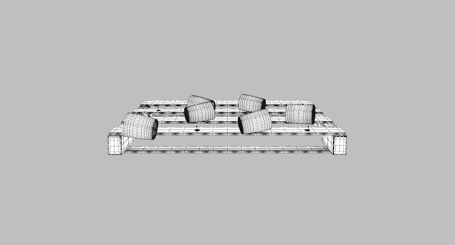 Wall Wooden Cup Holder 3D model CGTrader