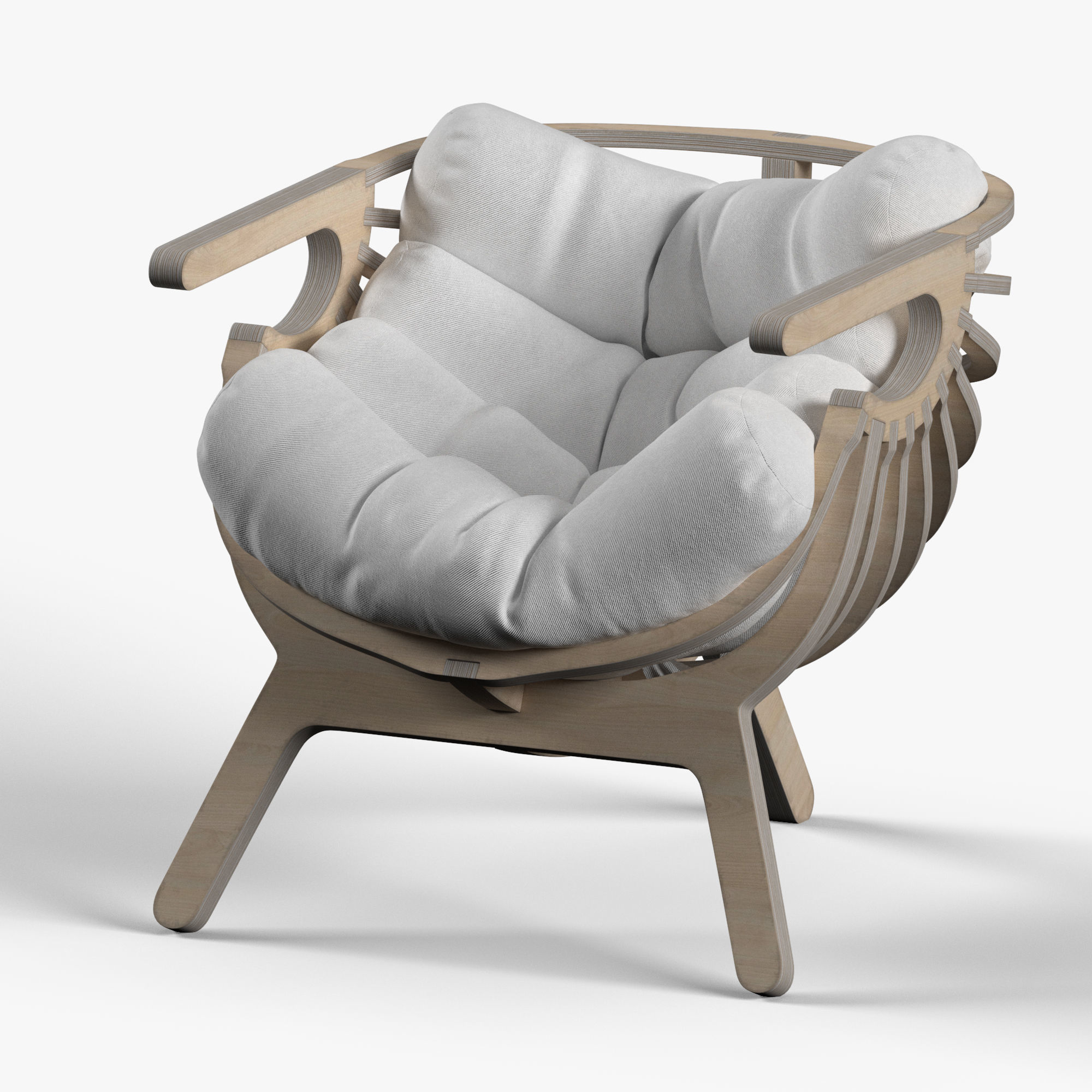 3D model Shell lounge chair by Branca Lisboa | CGTrader