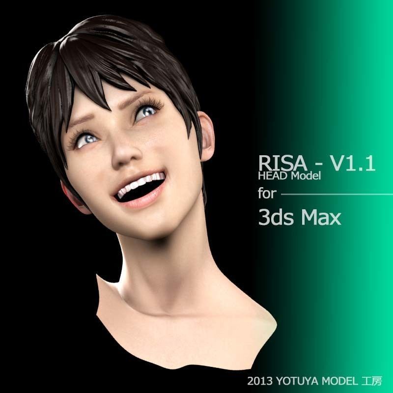3D model RISA HEAD v1 VR / AR / low-poly rigged animated | CGTrader