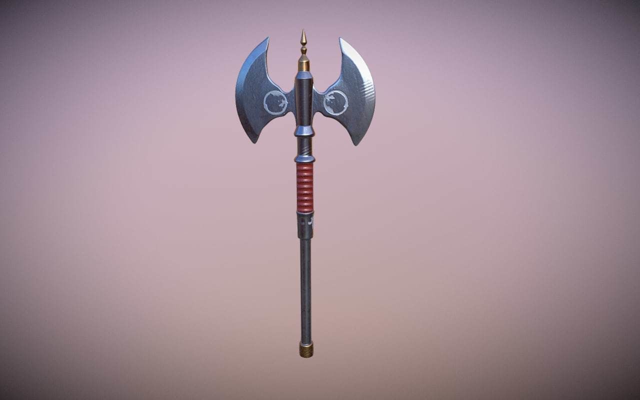 Medieval Axe Low-poly  3D model