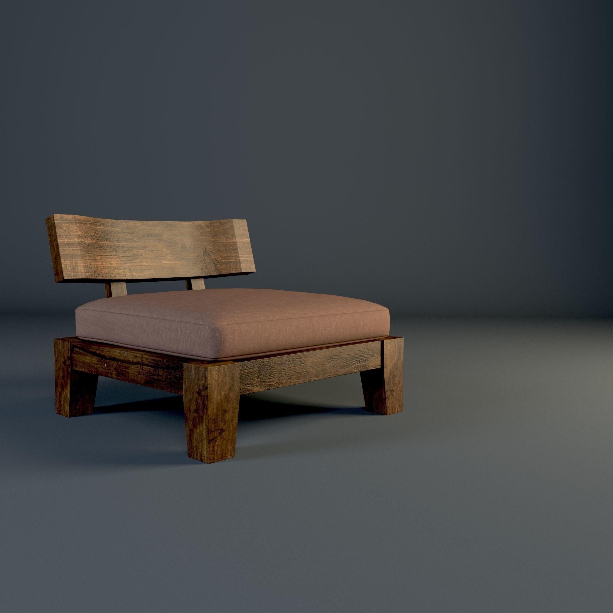 Tatami chair and table 3D model CGTrader