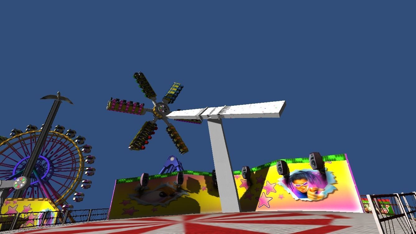 Fair Rides Model 3D model Fairground rides collection VR / AR / low-poly | CGTrader