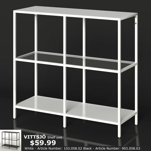 Ikea Vittsjo Shelf Unit 3d Model Cgtrader Ikea Vittsjo Shelf Unit 3d Model Max Obj Mtl 3ds Fbx Mat 1