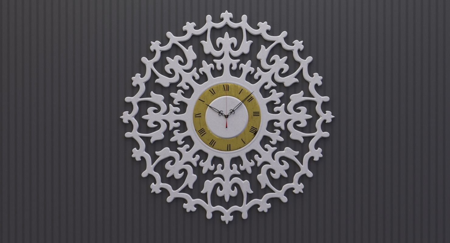 Ancient Romance Wall Clock 3D model CGTrader