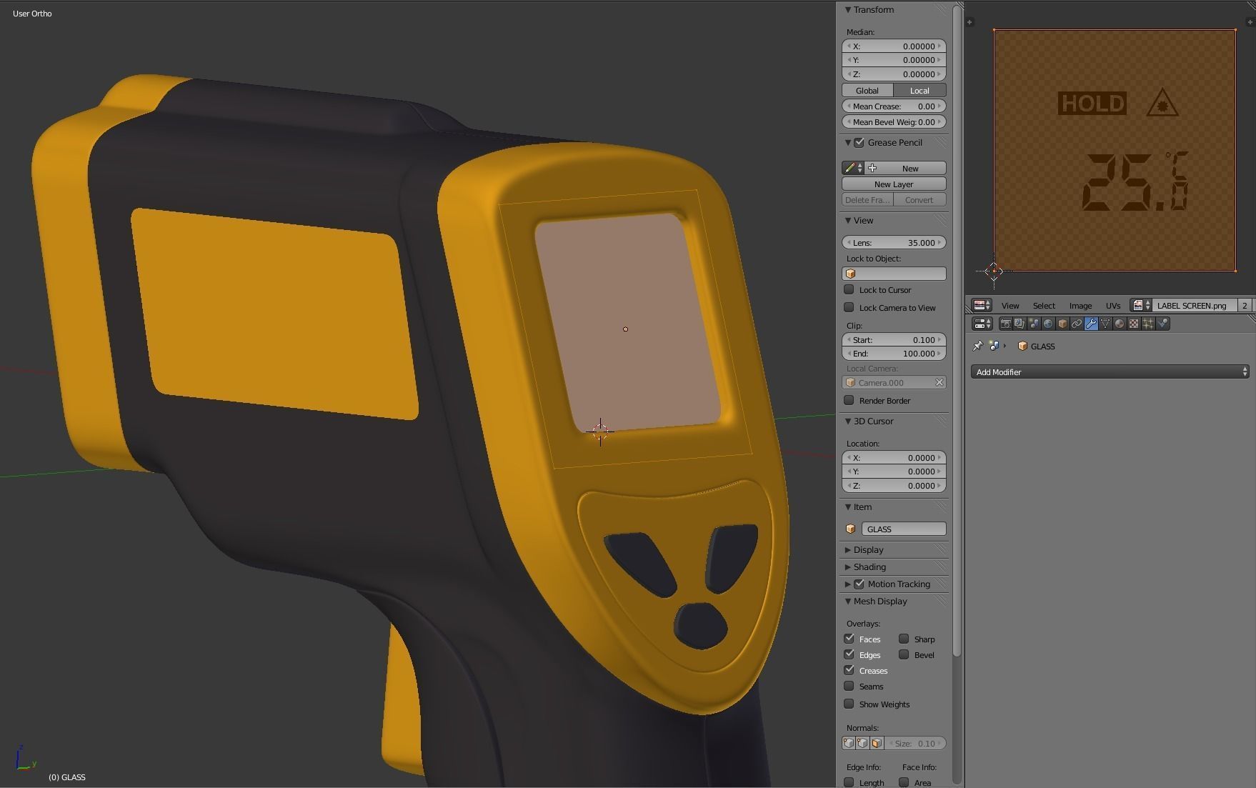 Infrared Thermometer 3D model | CGTrader