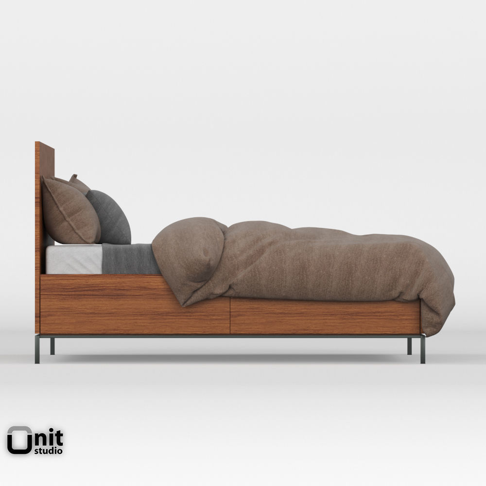 Nash Storage Bed by West Elm 3D model CGTrader