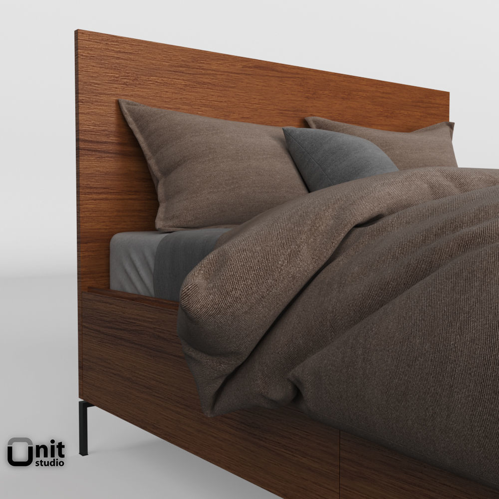 Nash Storage Bed by West Elm 3D model CGTrader