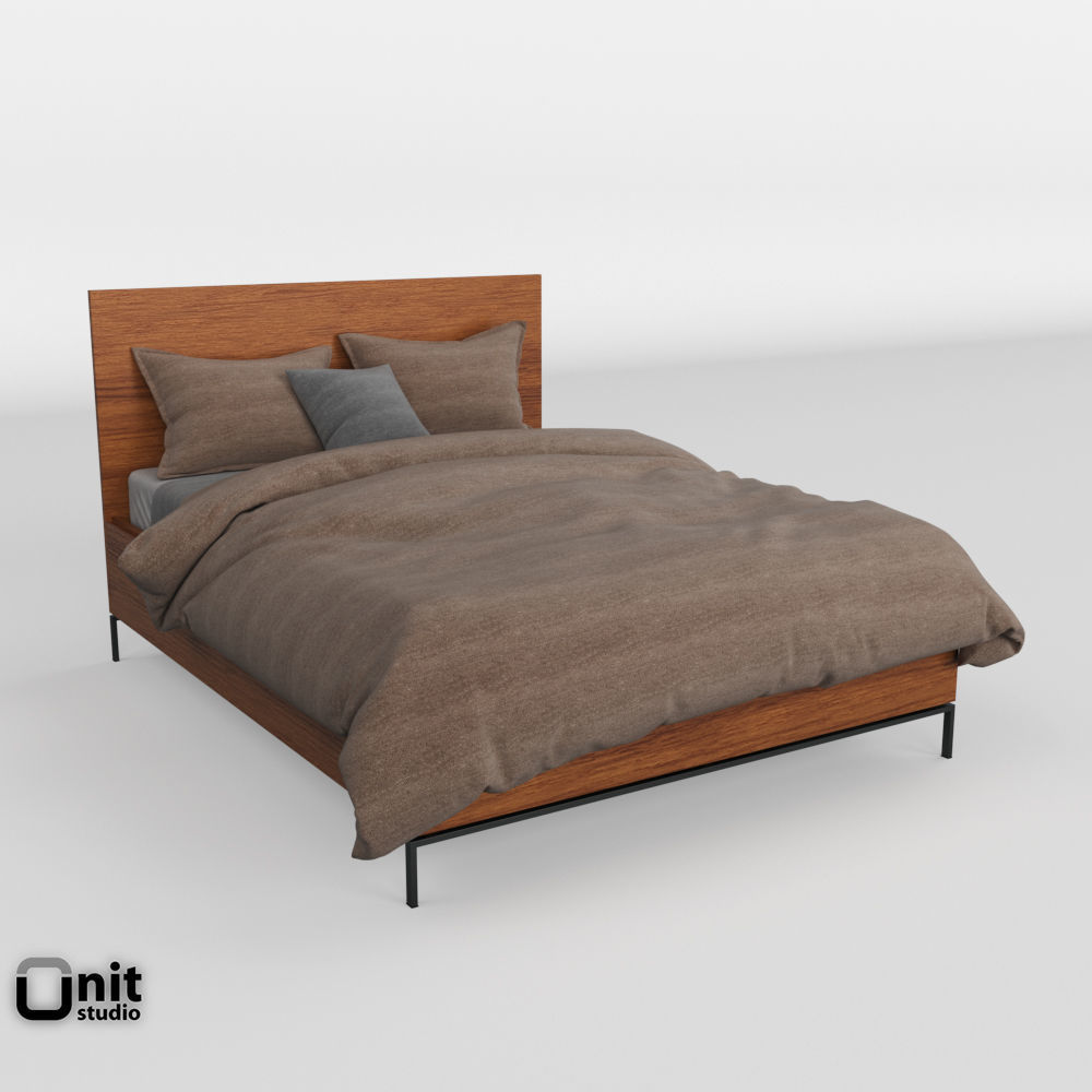 Nash Storage Bed by West Elm 3D model CGTrader