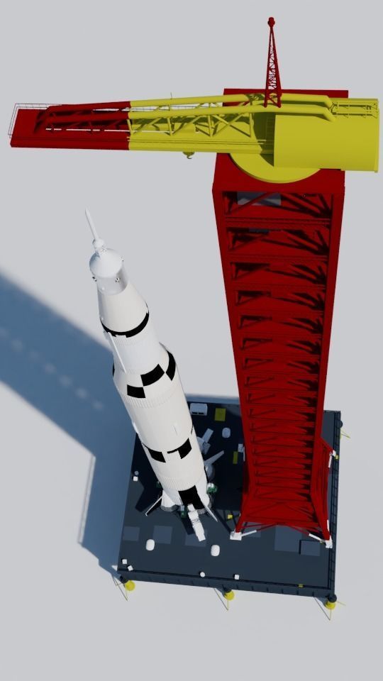 Saturn V 3D model CGTrader