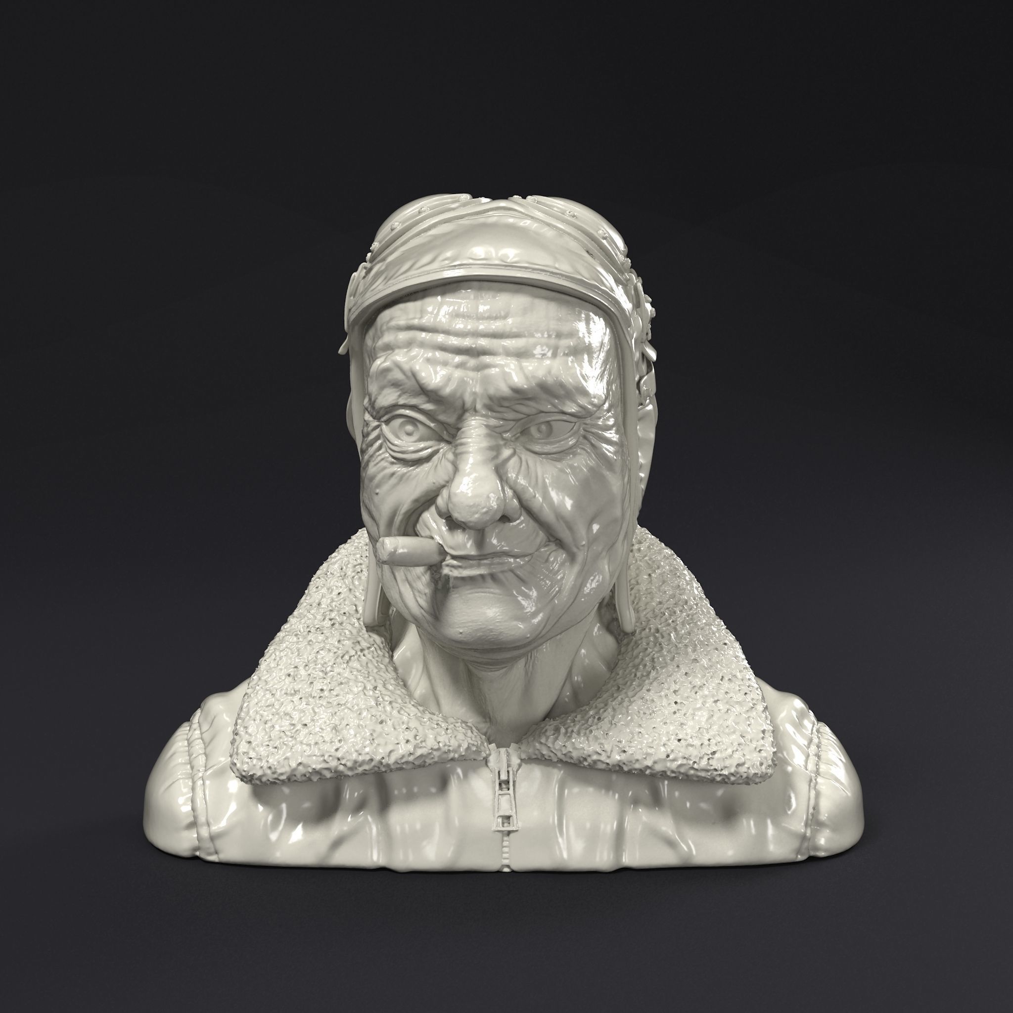 Steampunk pilot head