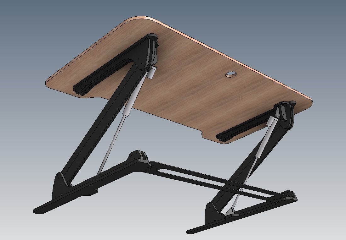 Custom Up Down Desk 3D model CGTrader