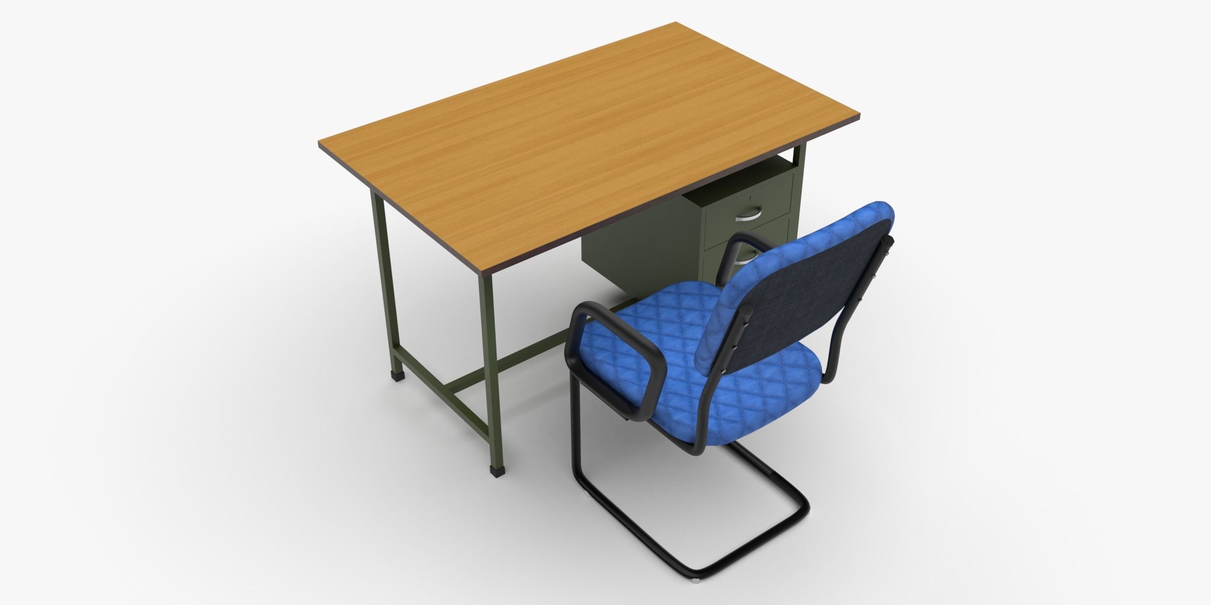 3D model Office TableChair Set VR / AR / lowpoly CGTrader