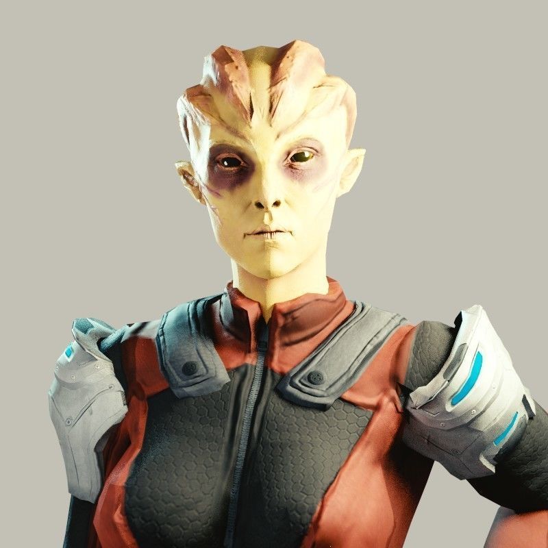 Vr Alien Model 3D model Female Alien VR / AR / low-poly rigged | CGTrader