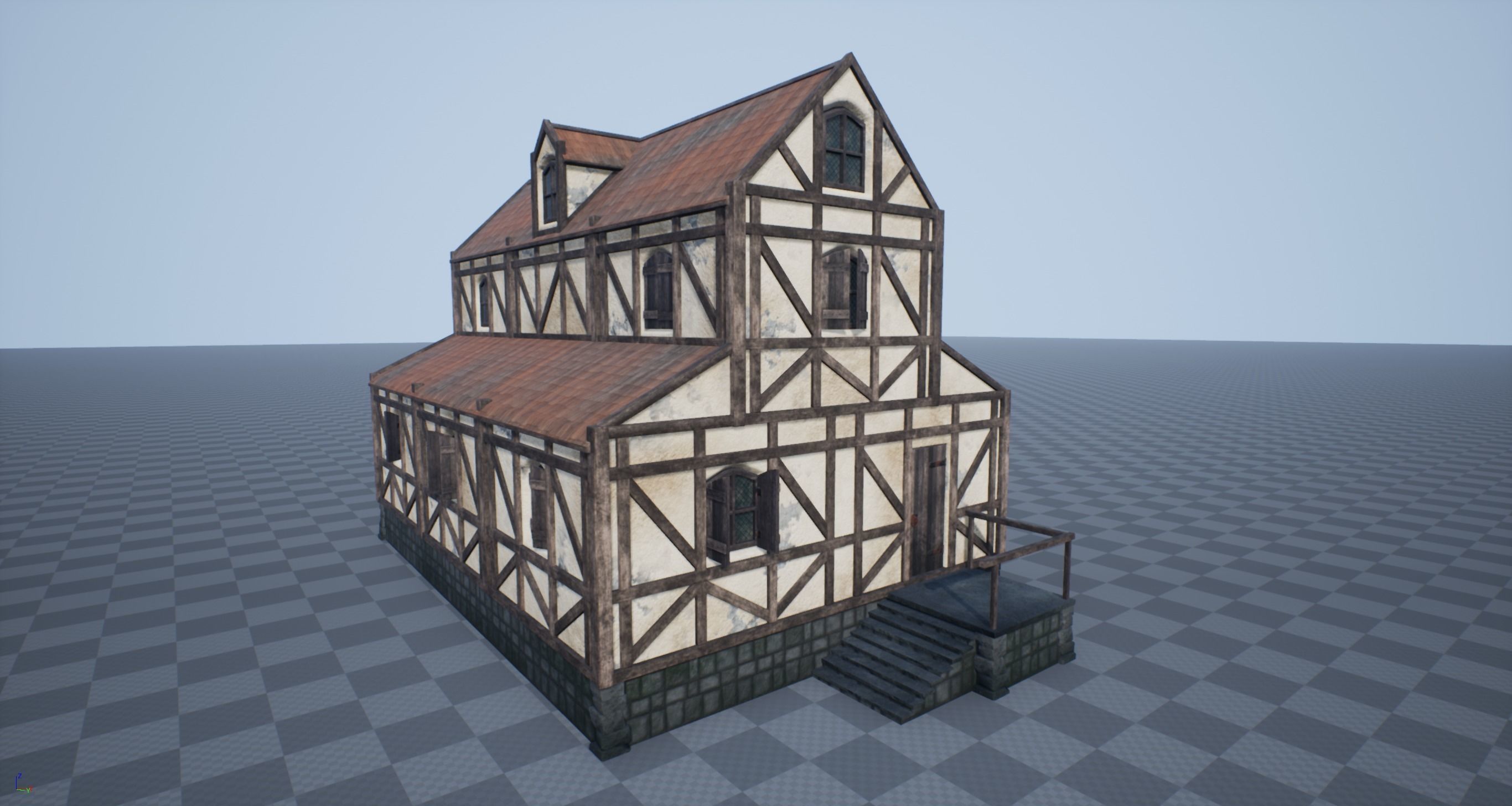 Medieval House 05 Low-poly 3D model