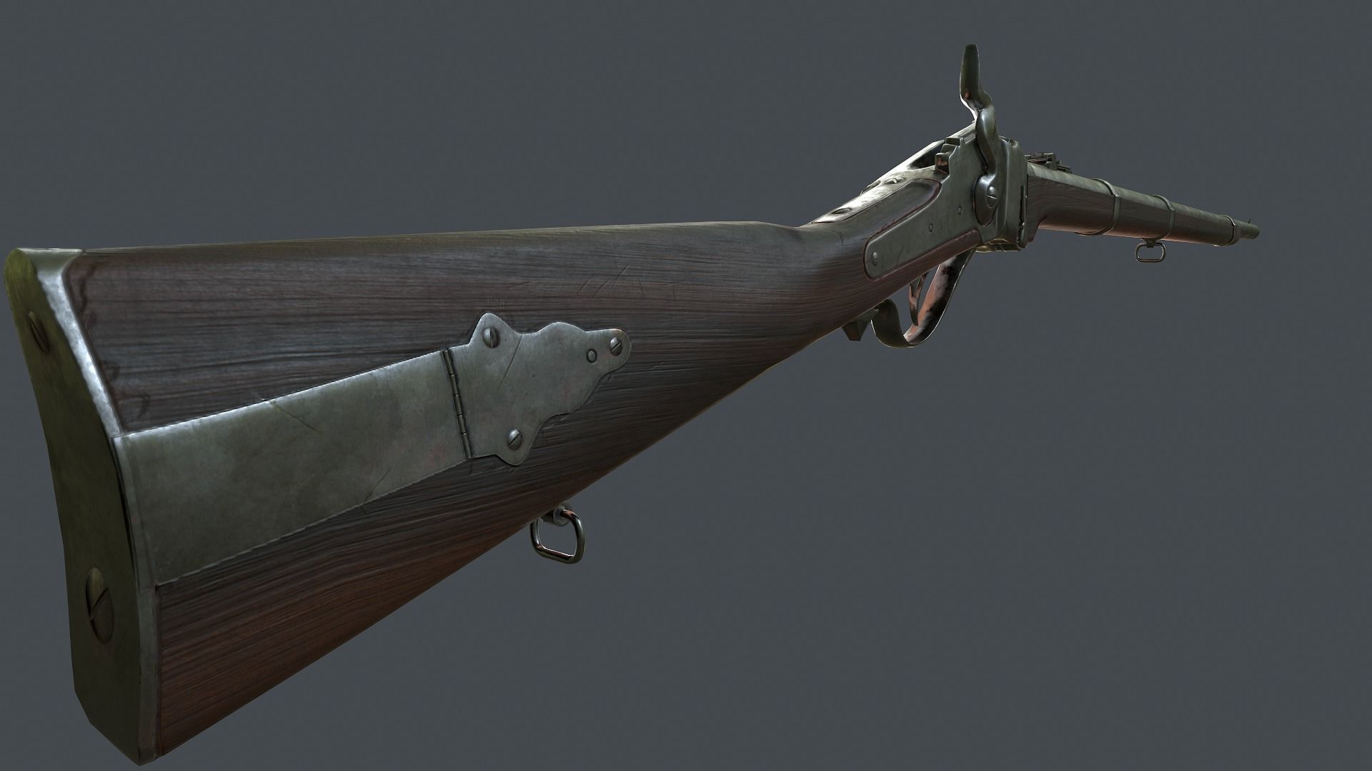 Sharpe Rifles Map 3D model Sharps Rifle VR / AR / low-poly rigged | CGTrader