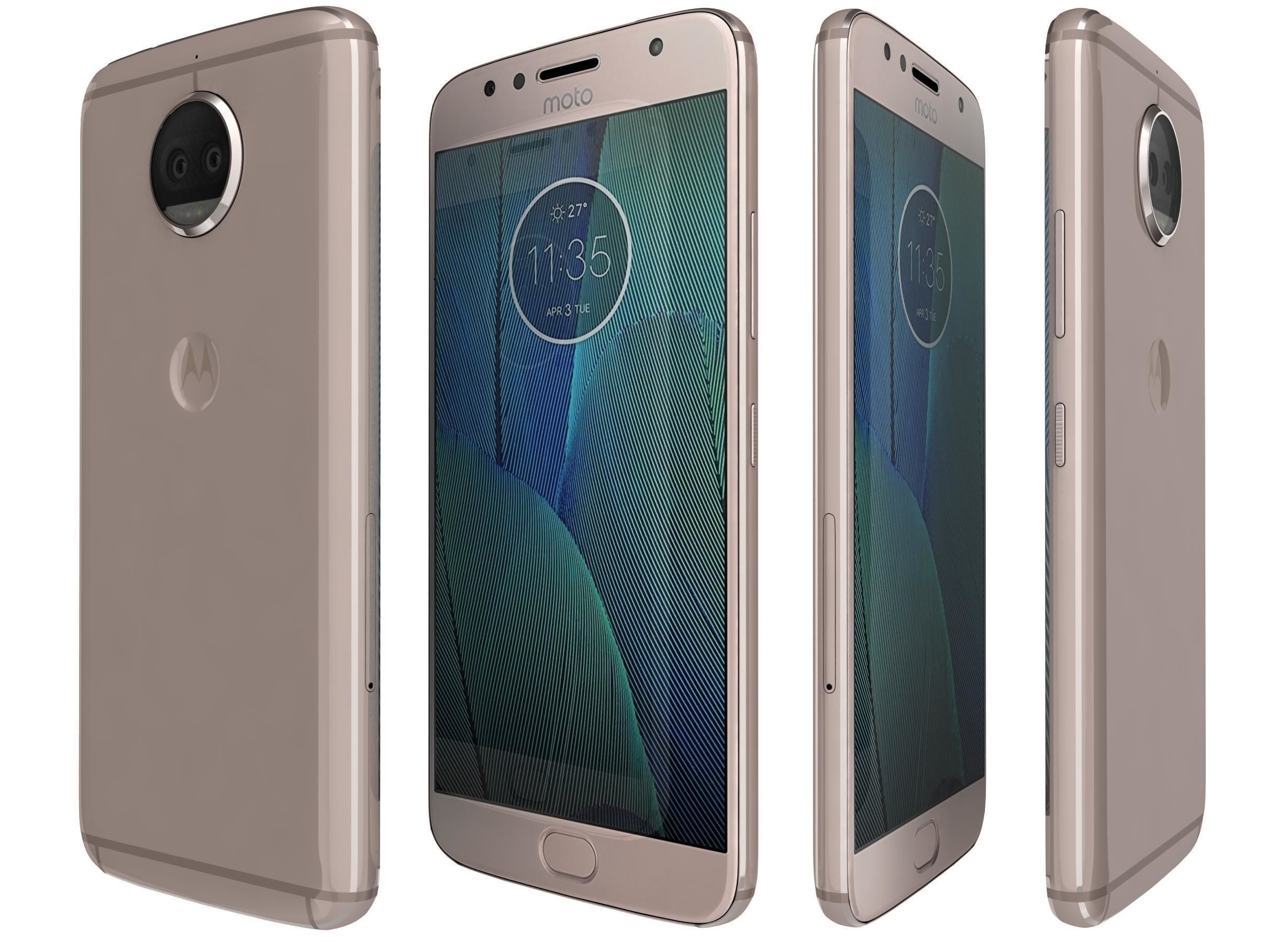 Motorola Moto G5S Plus Fine Gold And Lunar Gray 3D model