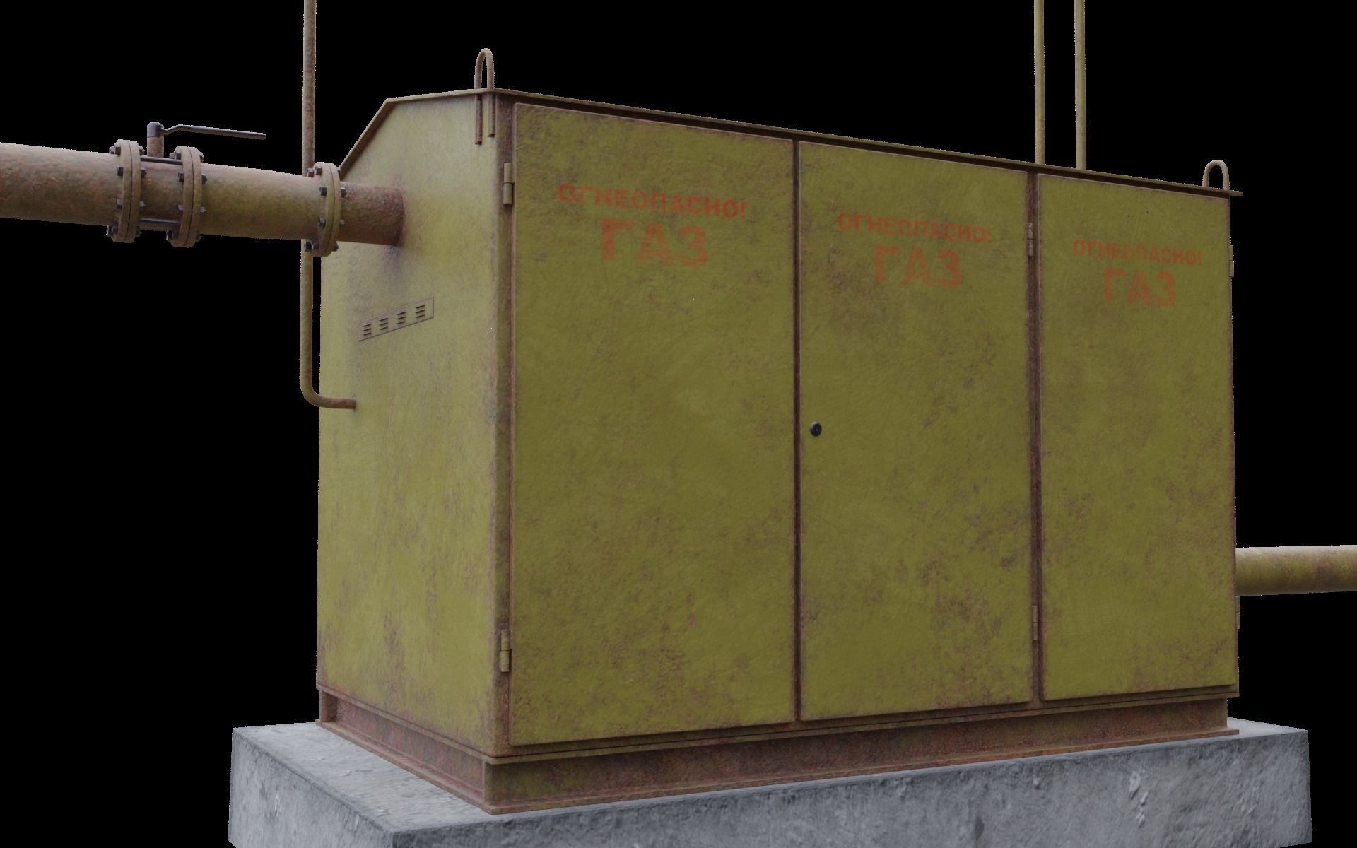 3D model Gas distributor station VR / AR / lowpoly CGTrader