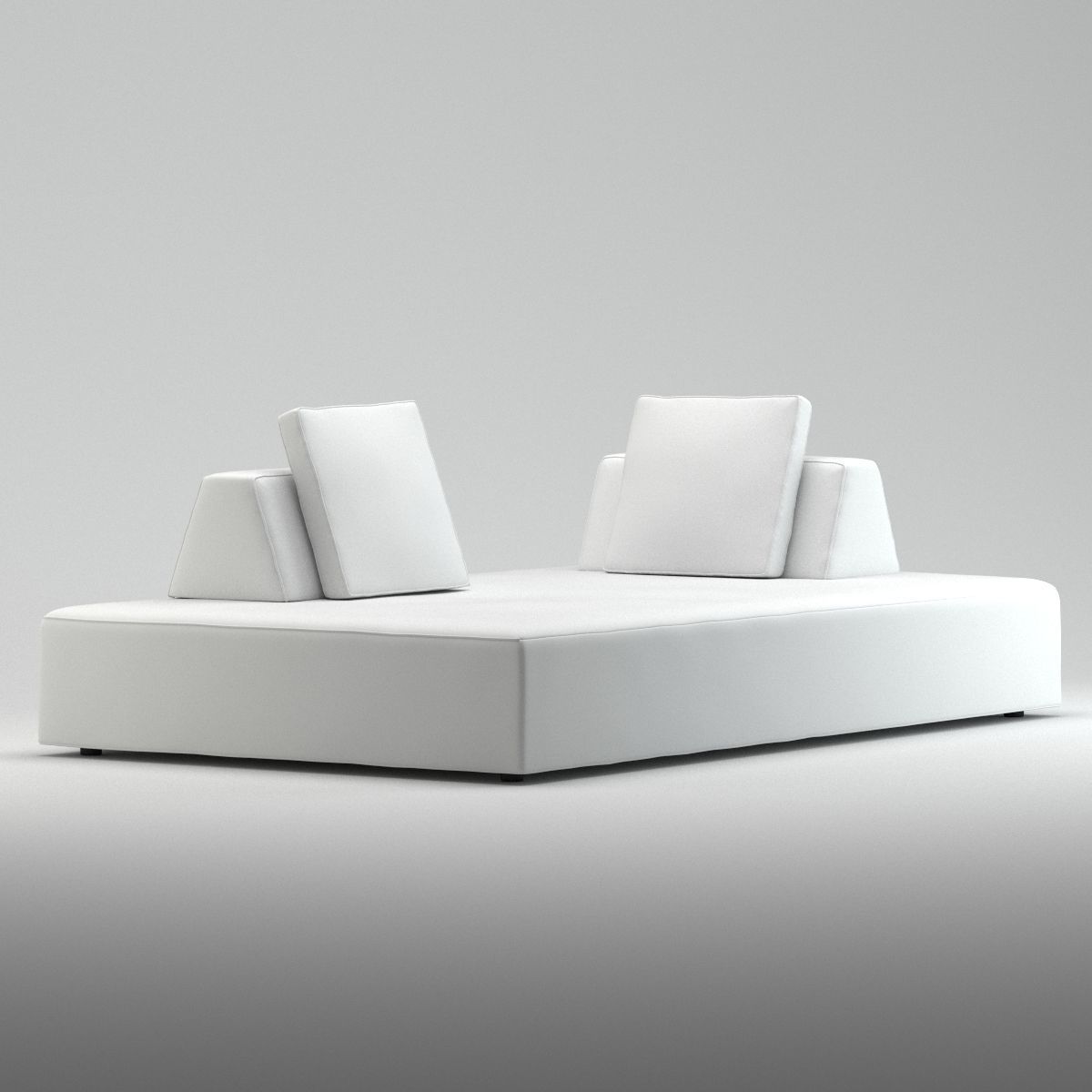 Domenico Fabric Modular Bench Jens Juul Eilersen 3D model