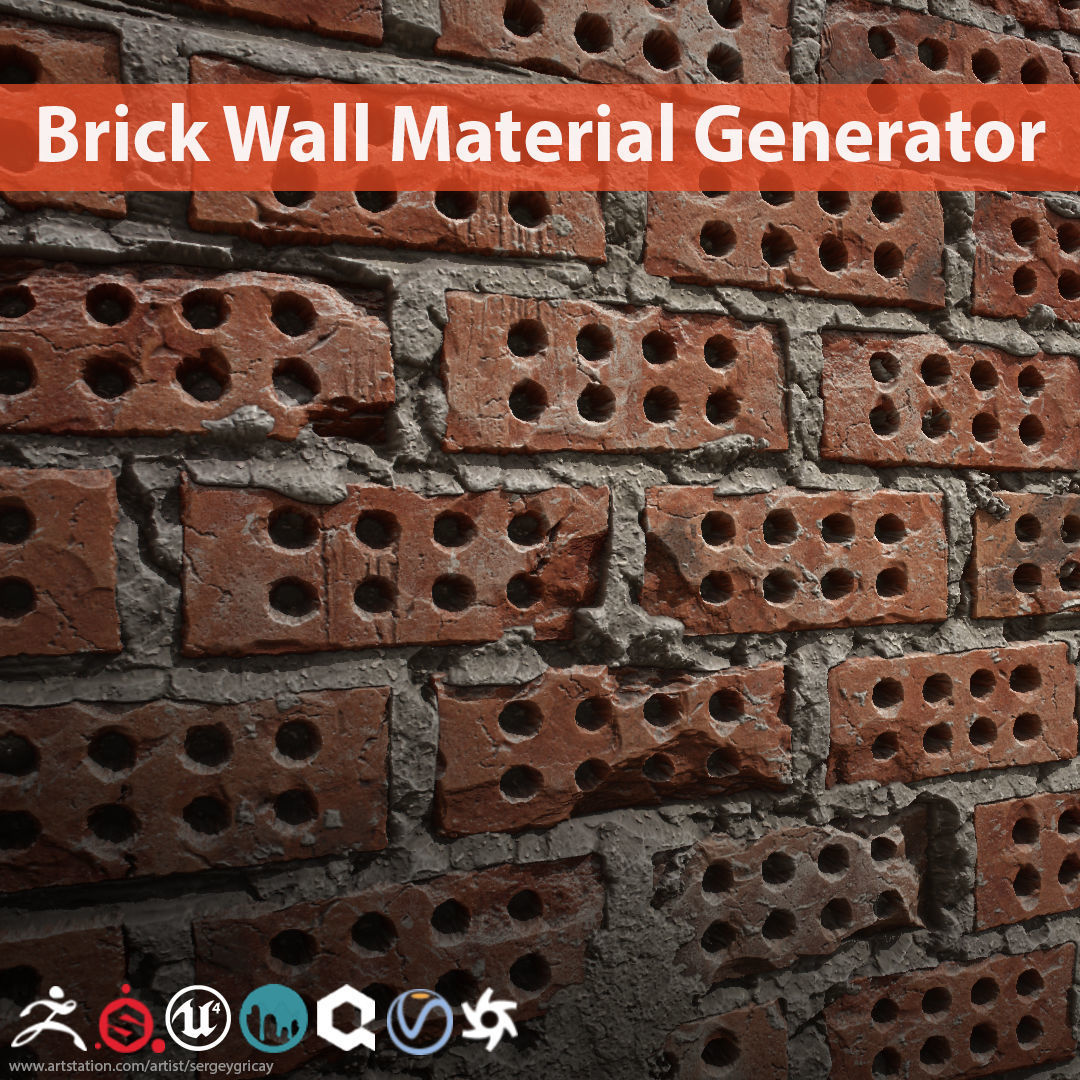 Brick wall material generators
