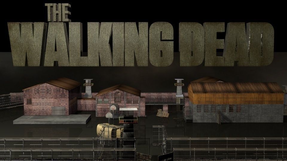 Walking Dead Prison Set 3D model CGTrader