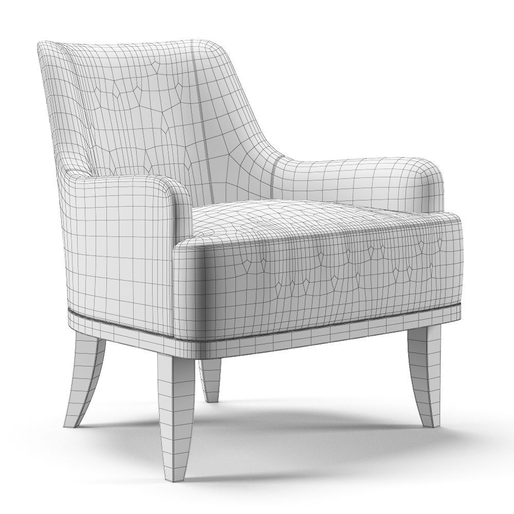 HBF Salon Lounge Chair 3D model CGTrader