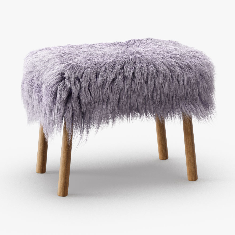 Icelandic sheepskin stool
