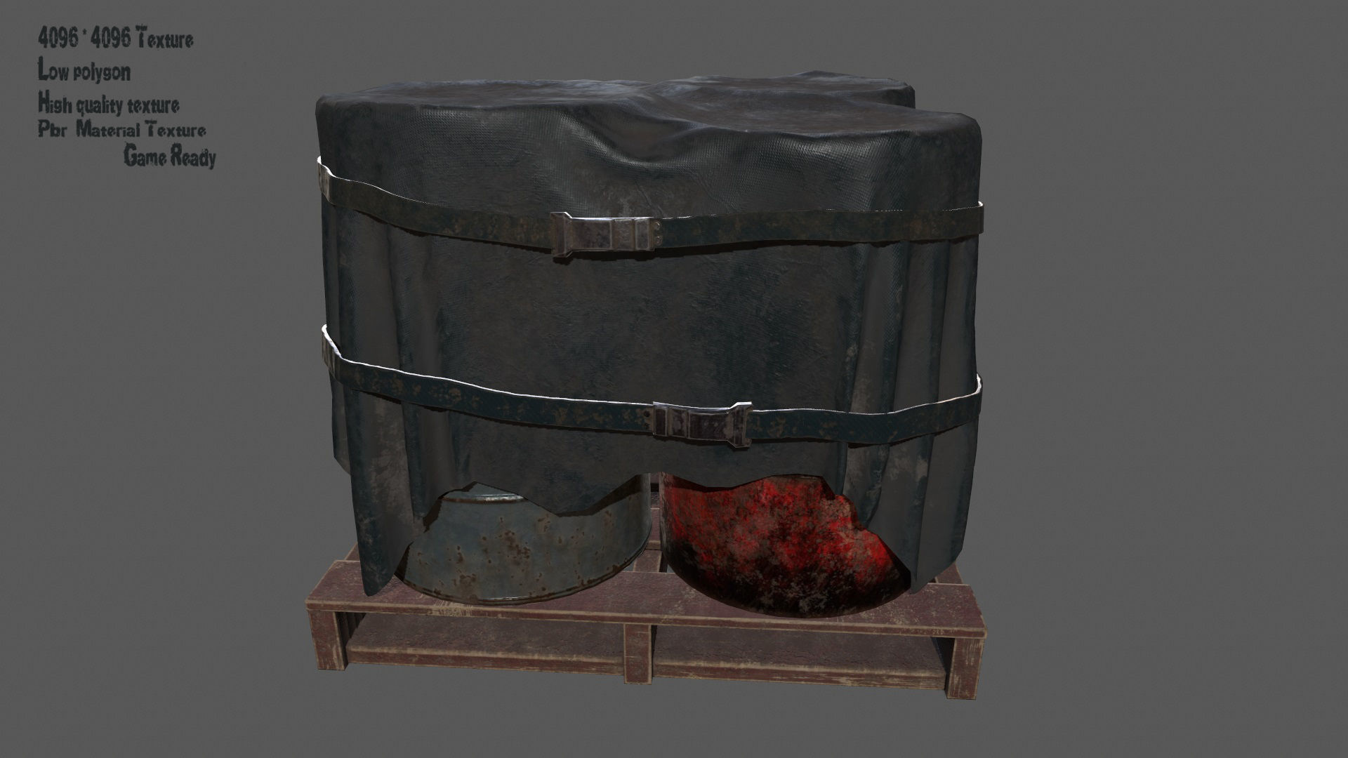 Military Material Low-poly 3D model