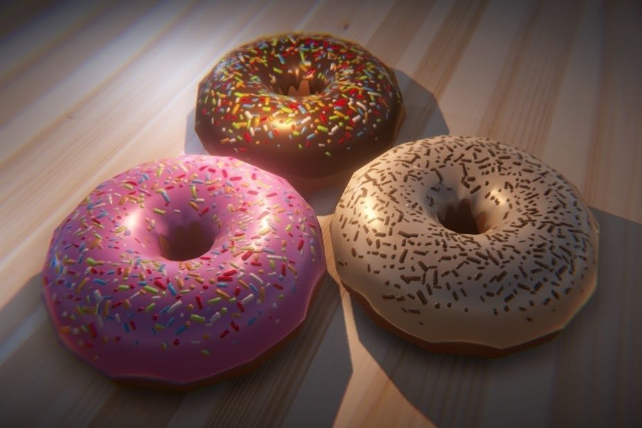 Donut Low-poly 3D model