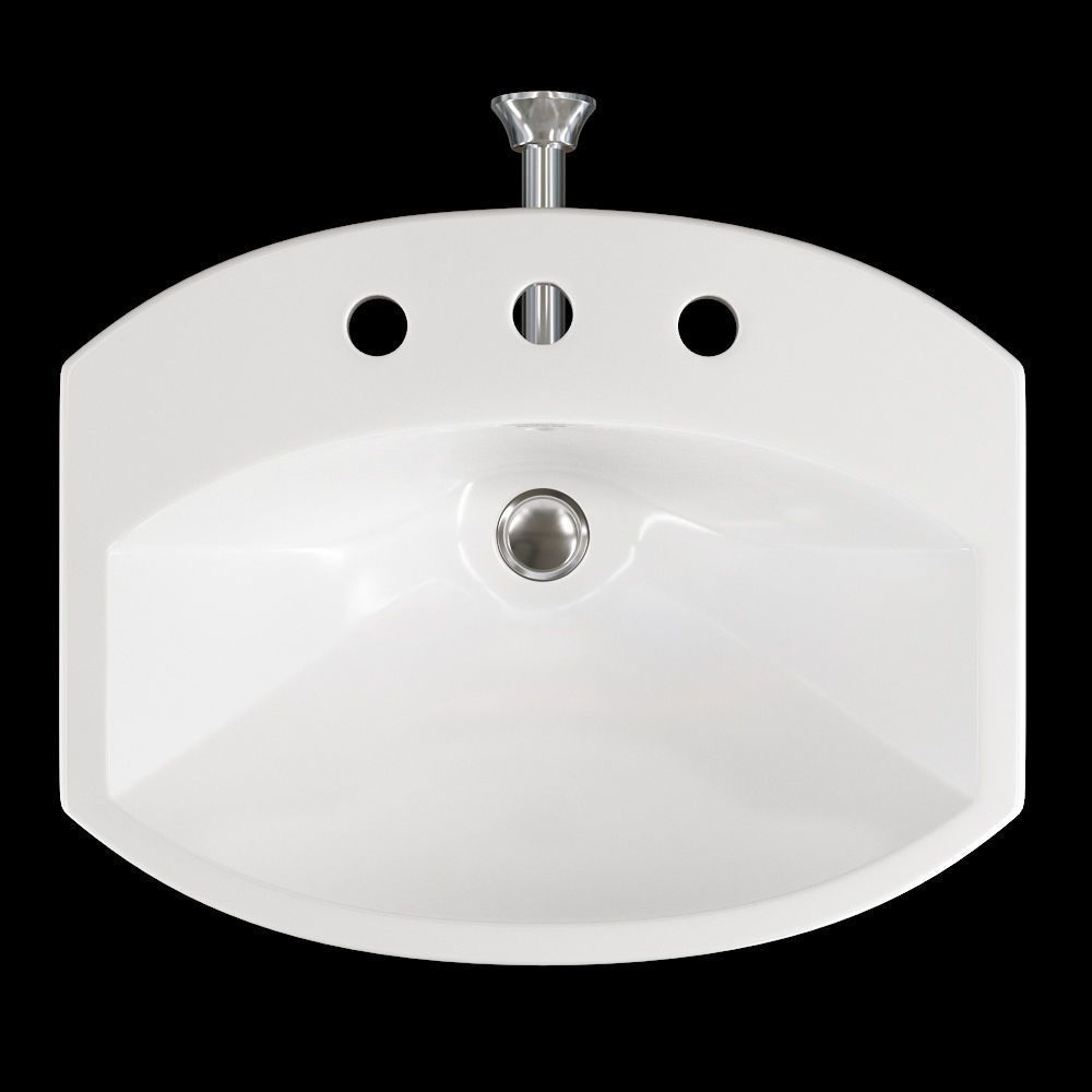 Kohler Elmbrook drop-in bathroom sink 3D model | CGTrader