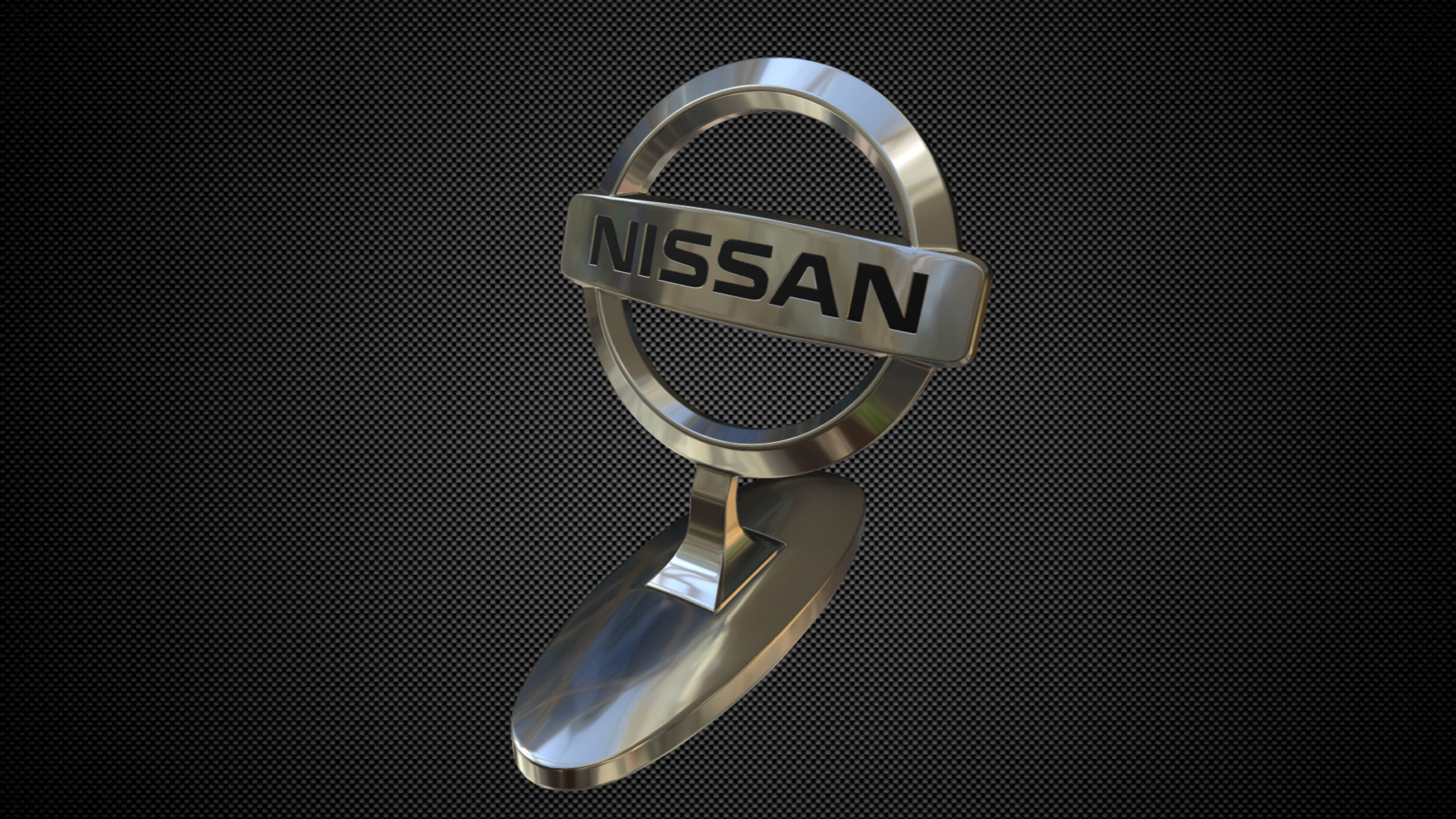 nissan hood ornament 3D model CGTrader