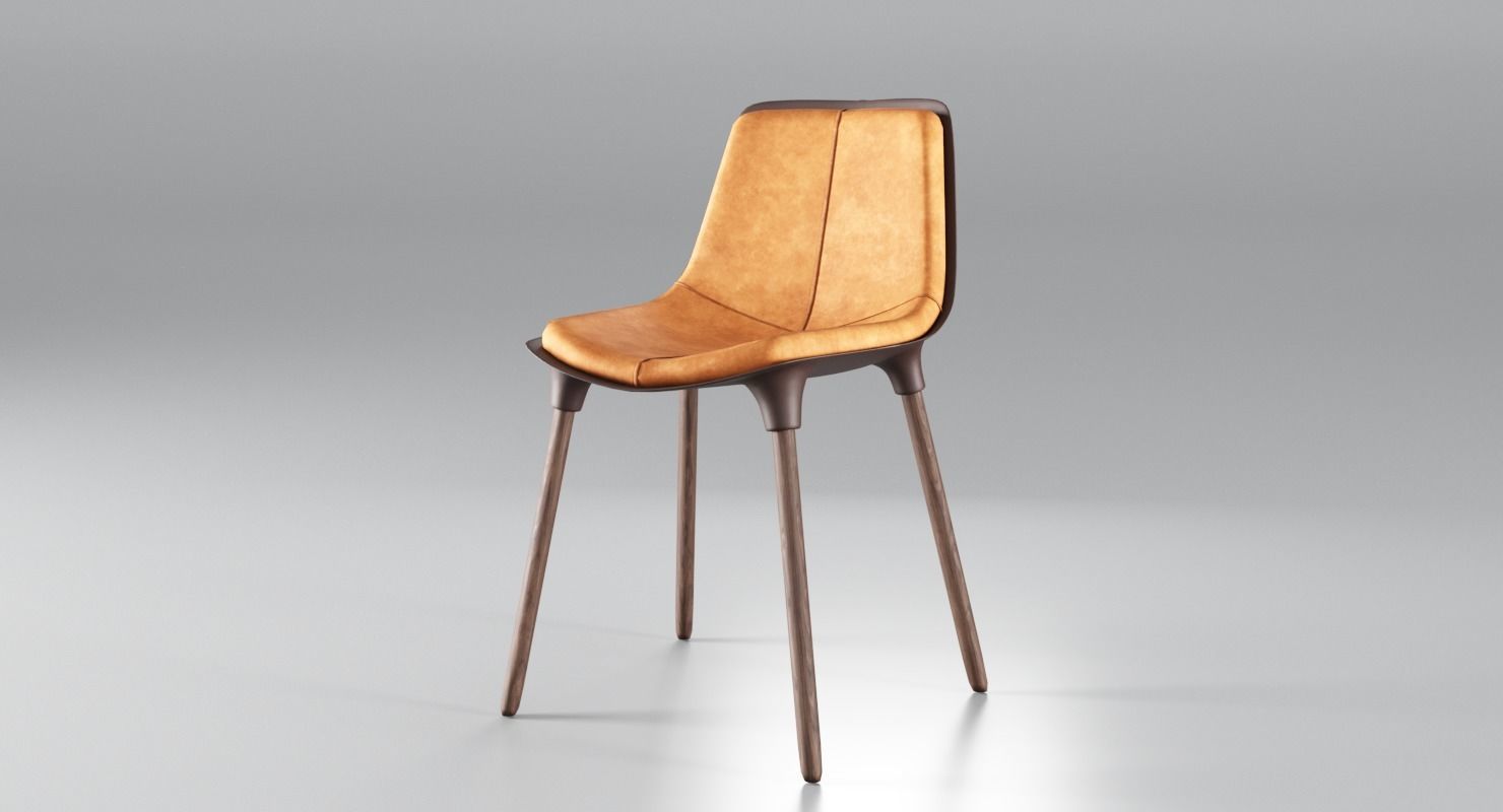 3D model Small Leather Dining Chair VR / AR / low-poly | CGTrader
