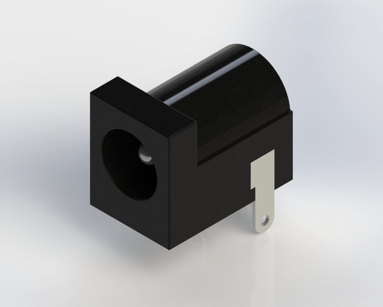 Coaxial power connector 3D CGTrader