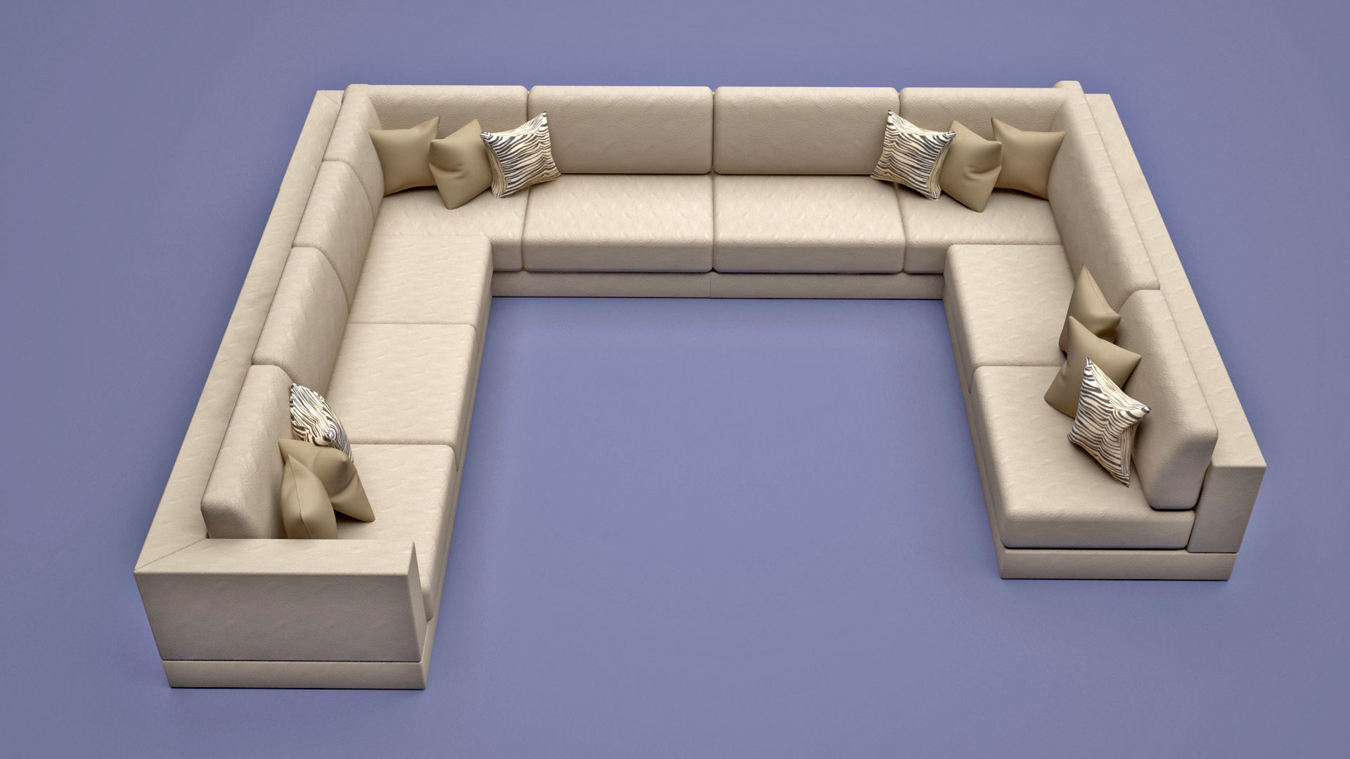 SOFA U SHAPE 3D model CGTrader