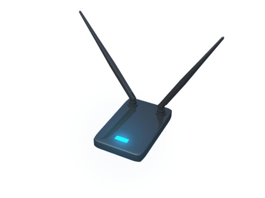 Wireless LAN Adapter Low-poly  3D model