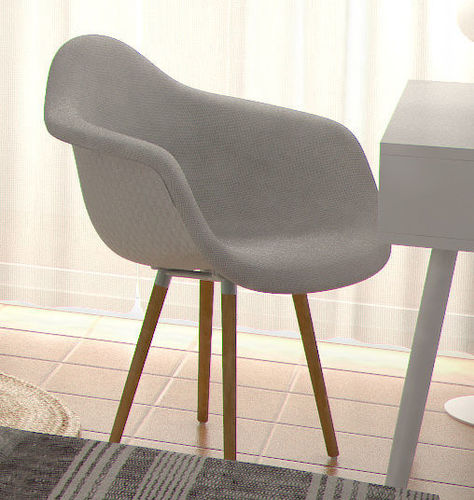 chair eames daw upholstery 3d cgtrader