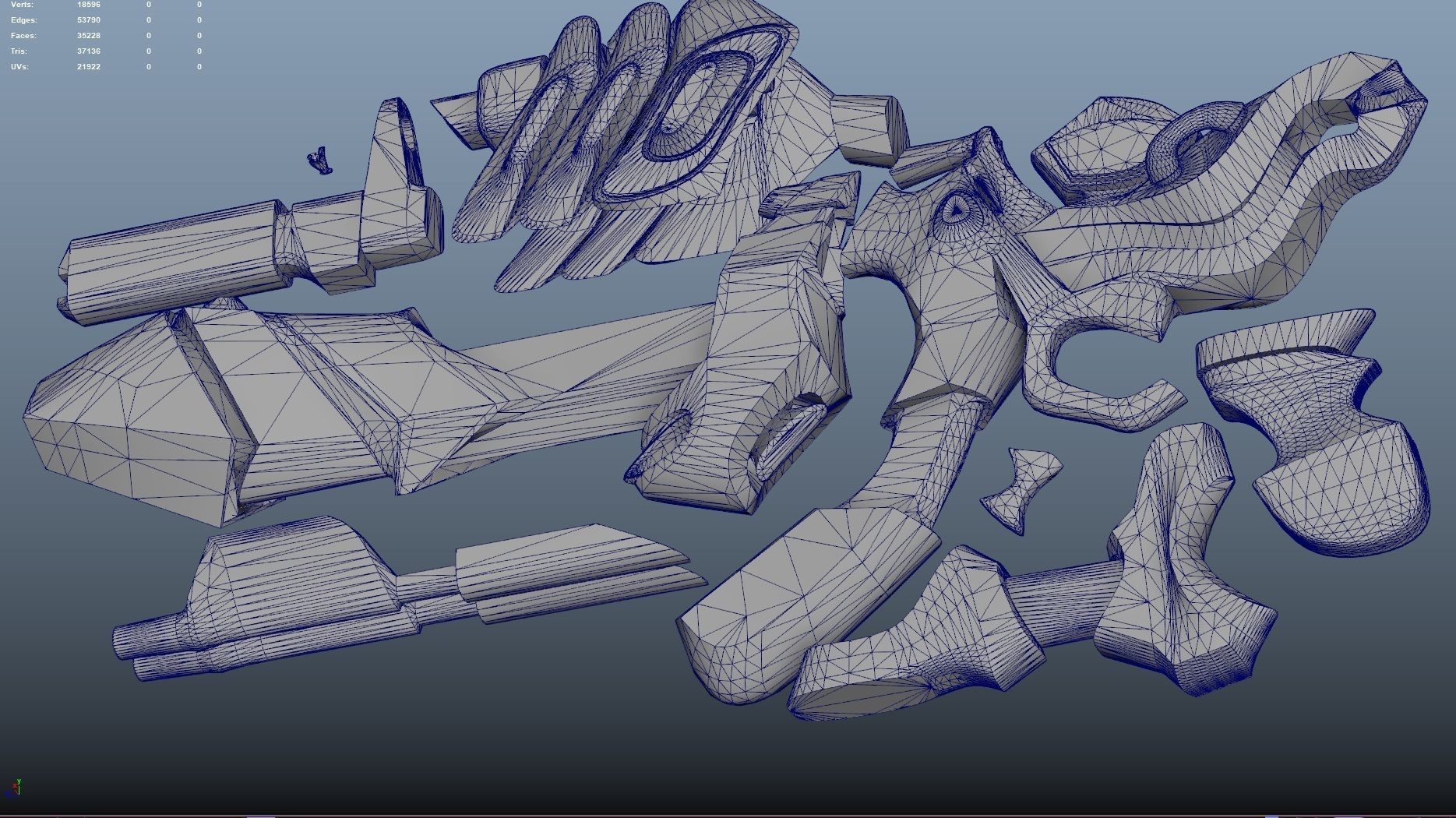 3D model sci fi Weapon - Cyberpunk VR / AR / low-poly | CGTrader