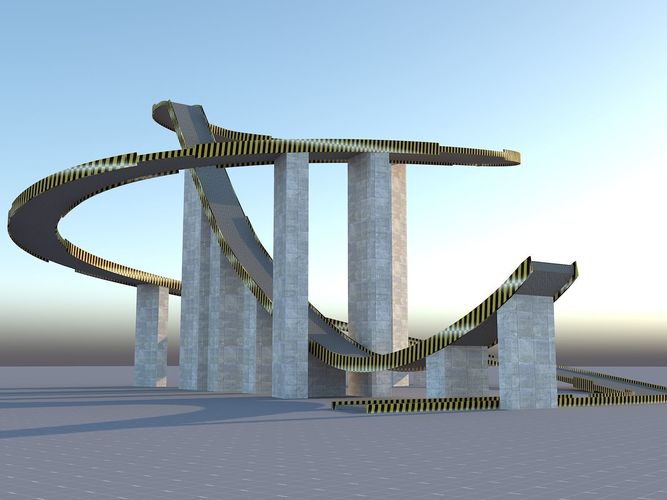 big bridge stunt jump