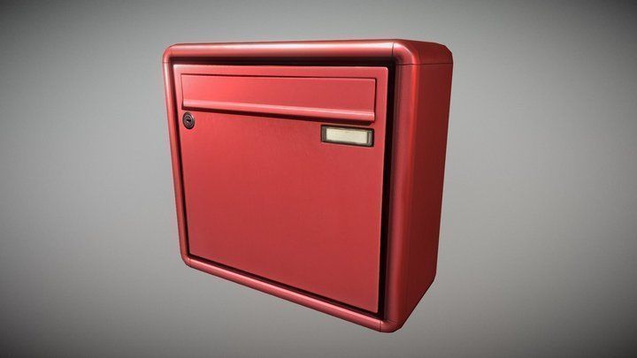 Mailbox 1 - Very Low-Poly Version Low-poly 3D model