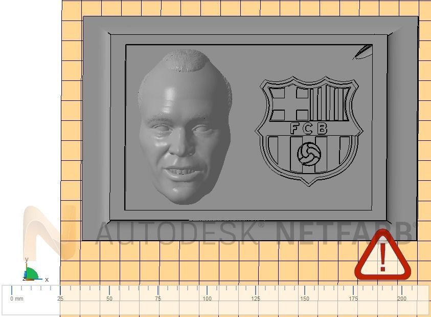 Andres Iniesta - FC Barcelona - 3D print ready frame