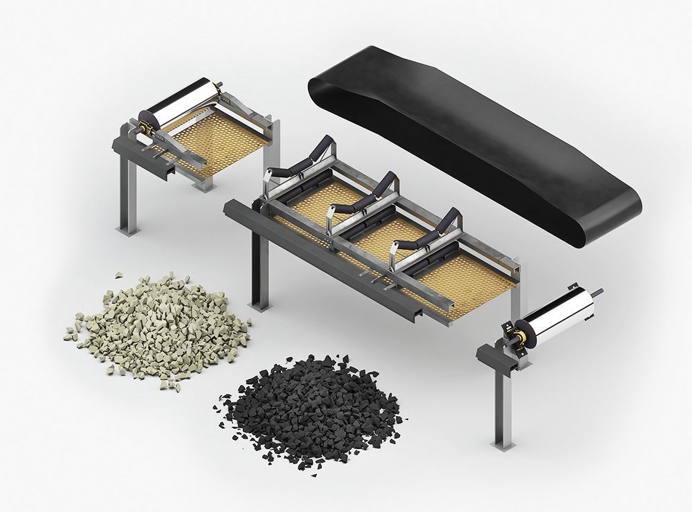 Modular mining conveyor belt 3D model CGTrader