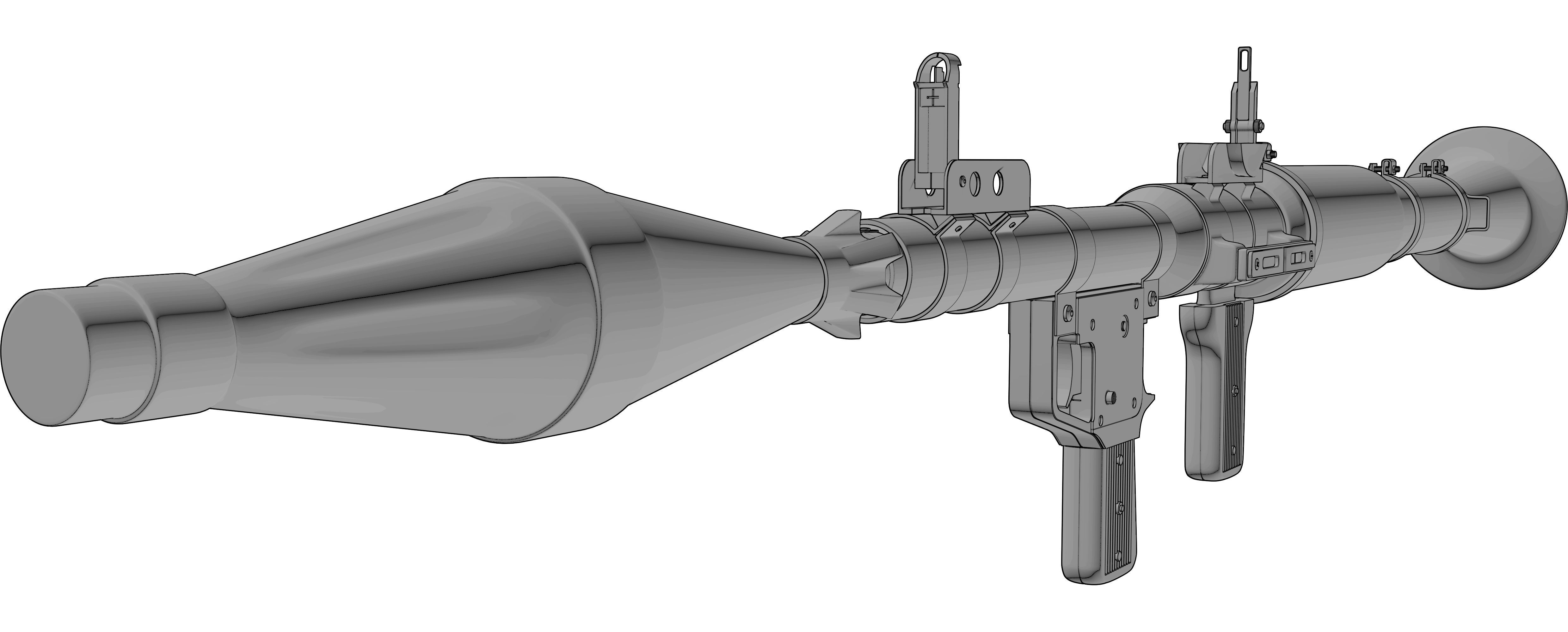 Rocket Launcher RPG 3D model CGTrader
